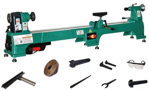 Mini Wood Lathe 750W, 10x38 Inches, Six-Speed Variable 360-3520RPM, Ideal for Turning Wooden Crafts
