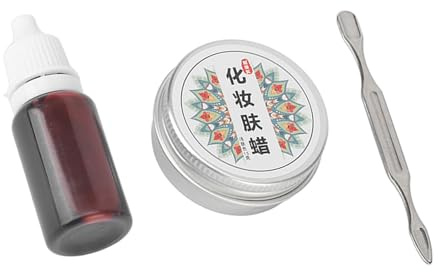 Dioche Narbenwachs Kunstblut-Make-up-Set, 10 Ml, Wundmodellierungs-Hautwachs mit Spatel für Halloween, Cosplay, Spezialeffekte, SFX-Make-up in Professioneller Qualität