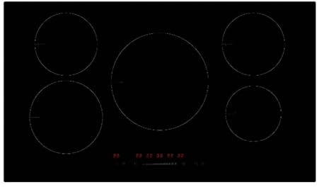Cookology Essentials 90cm Electric Induction Hob - with 5 Zones - Black | Touch Slider Controls - 14 Power Levels - Boost & Keep Warm - Residual Heat Indicators - Child Safety Lock - Timer