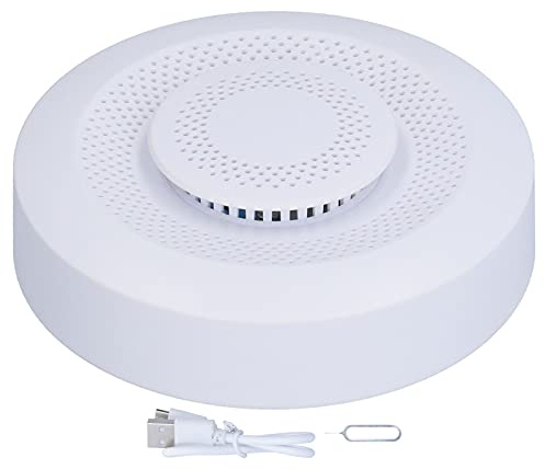 Smart Air Quality Monitor WiFi-fähiger Formaldehyd VOC CO2 Temperatur-Feuchtigkeitsdetektor für Home Office PVC 3,5 Zoll