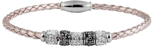 Akzent Armband Damen - Premium Armband Damen in Rosa aus Leder, 100% Wasserfest & Hautverträglich