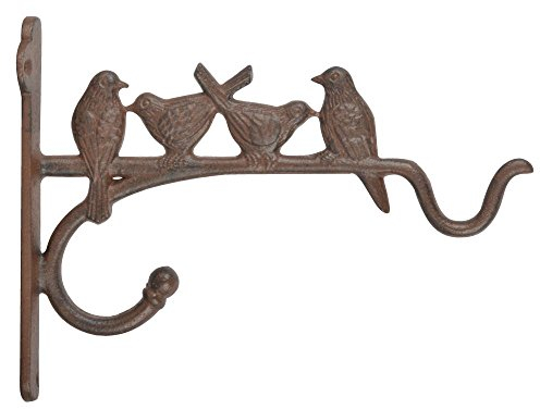 Esschert Design Hanging Basket Hook, Brown, 4.9 x 25.2 x19.5 cm