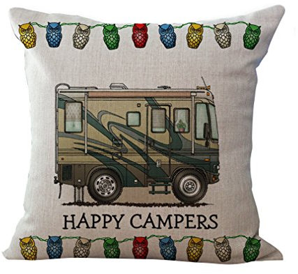 Nunubee Cartoon Wohnmobil RV Auto Kissen Baumwolle Leinen Kissenbezüge Dekokissen Kissenbezug Kissenhülle 45 * 45cm, Modell 4