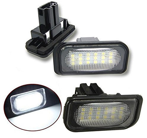 GOFORJUMP 2 Stück 18LED Auto Kennzeichenbeleuchtung Lampe Für B/ENZ W203 W211 W219 R171 2005-2010
