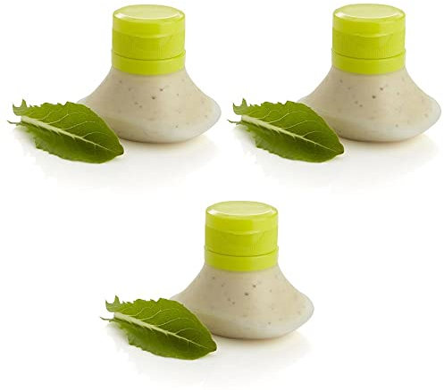 Tragbare Salatdosen Set mit 3 Silikon-Quetschflaschen, auslaufsichere Kappe, Küchenwerkzeug, Mini-Aufbewahrungsbehälter für Lebensmittelaufbewahrung