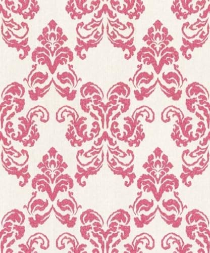 Casa Padrino Barock Textiltapete Weiß/Rot 10,05 x 0,53 m - Deko Accessoires im Barockstil