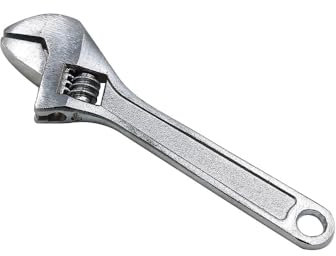 TopHomer Small Spanner Adjustable Wrench Non-Slip Mini Jaw Spanner Wrench Repair Maintenance Hand Tool Max jaw Opening 15mm(Silver, Length 100mm)