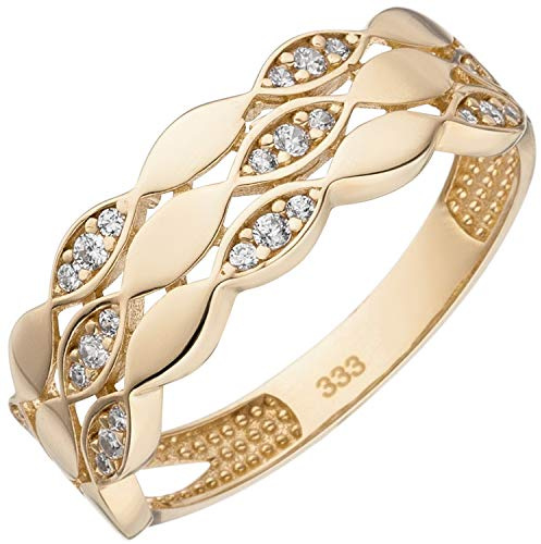 Jobo Damen-Ring aus 8 Karat 333 Gold mit 26 Zirkonia