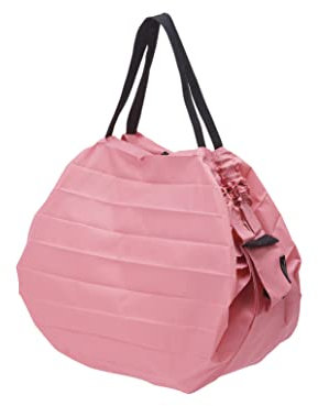 Shupatto Japanische Einkaufstasche, kompakt, faltbar, Größe M – MOMO (Pfirsich), Rosa, 32 x 32 cm, zeitgenössisch, Rosa, 32 x 32 cm, Zeitgenössisch