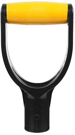 32MM Schaufel Griff Kunststoff D Griff Ersatz Pik Gabeln Handschutz Griff für Schneeschaufel Graben Rechen Schaufel Schneeräumung Gartenzubehör Schwarz Gelb