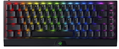 Razer BlackWidow V3 Mini HyperSpeed 65% Wireless Mechanical Gaming Keyboard: HyperSpeed Wireless Technology - Green Mechanical Switches- Tactile & Clicky - Doubleshot ABS keycaps - 200Hrs Battery Life