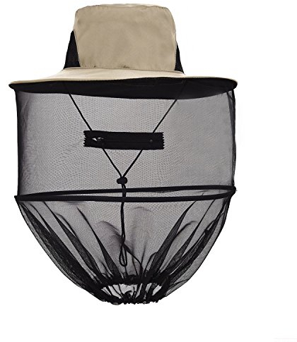 Sonnenhut Netzhut Anglerhut Fliegenschutz Imkerhut Camouflage Moskitonetz Kopf Schleier Gesicht Mesh Kopf Abdeckung Anti-Mücken Bienen Anti-Insekten Camping Angeln Hut mit Netz Wandern Exploration