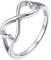 ChicSilver Bague de Fiançaille Infini Coeur Femme Argent 925 Taille 64 Anneau Cadeau Maman Anniversaire