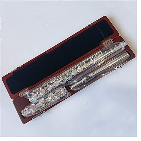 Querflöte Flötensilber-Plattierung 17 Löcher C Schlüssel Cupronickel Woodwind Instrumenten Gepolsterte Tasche