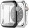 2 Pack Funda Compatible con Apple Watch Series 9/8/7 45mm Protector de Pantalla,Protector Funda TPU Suave Cover Protección Completa para iWatch Series 45mm Case，Negro/Plata