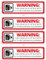 Pack of 4 CCTV Dash Cam Recording Camera Self Adhesive Vinyl Stickers Each is 118mm by 33mm