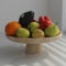 Nawgnail Natural Travertine Fruit Bowl for Kitchen Counter, Large Decorative Bowl Pedestal for Home Decor, Fruits Holder for Dining Table - Kitchen Organization (Beige Travertine)