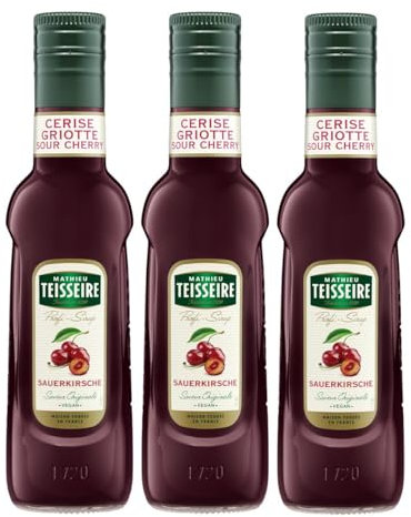 Mathieu Teisseire Getränke-Sirup Sauerkirsche 0,25L - Cocktails (3er Pack)