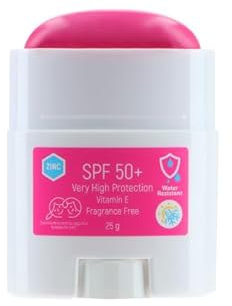 BILGE OZTURK Farbiger Sonnenschutzstift SPF 50+ UVA/UVB Schutz Gesichtssonnenschutz für Empfindliche Haut, Schnell Einziehend, Wasser und schweißbeständig, Reisegröße, für Kinder geeignet 5 floz Rosa