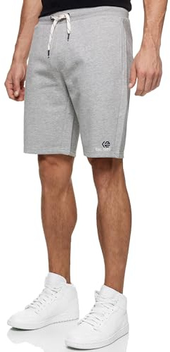 Indicode Herren INRobbie Sweatshorts Shorts mit Kordelzug und 3 Taschen | Bequeme Shorts für sommerliche Tage, kurze Hose, Herrenshorts, Sportshorts, Sweatshorts, Freizeithose, Sommerhose für Männer