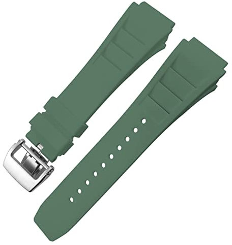 SCHIK Gummi-Uhrenarmband 20 mm 25 mm für Richard Federsteg Silikon Mille Sport Uhrenarmband weich wasserdicht Armband, 20 mm, Achat