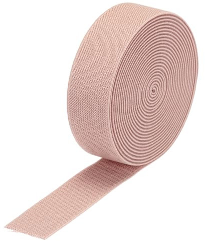 QUARKZMAN 3cm Gummiband Breit zum Nähen, 4 Meter Elastic Rubber Band, Breites Gummiband für Hosen, Bund, Stoffe zum Nähen (Hautfarben)