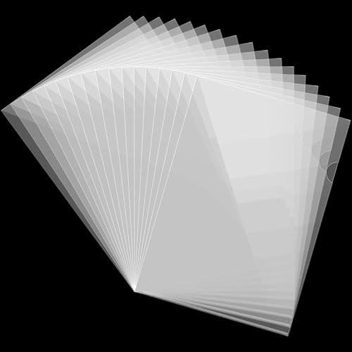 LDXDRU 120 Stück Aktenhüllen A4, Transparent Klarsichthüllen A4 Seitlich Offen, Kunststoff Sichthüllen a 4 Prospekthüllen Stabil (Transparent)