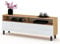 Euro Style TV-Schrank King TV Lowboard Kommode Fernsehschrank Wohzimmer 100/120/140/160cm, Golden Eiche Craft/Weiß Hochglanz 120