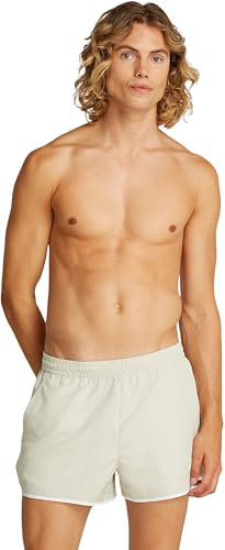 Calvin Klein Slip de Bain Homme Short Runner avec Cordon de Serrage, Beige (Pelican), M