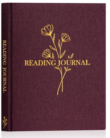 Lanpn Lesetagebuch & Buchjournal, Leinen Reading Journal Tagebuch für Erwachsene Buchliebhaber Buch Club, Themen Lesen Notizbuch Bullet Journal Tracker zum Sammeln und Organisieren Ihrer Bücher (Lila)