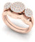 Bague double anneau en argent sterling 925 simulé bague en diamant rose diamant taillé diamant bague de mariage (61)