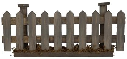 ZICOM Krippenzubehör Zaun 15x2x6,5cm Holz – Detaillierter Miniatur-Holzzaun für Krippen