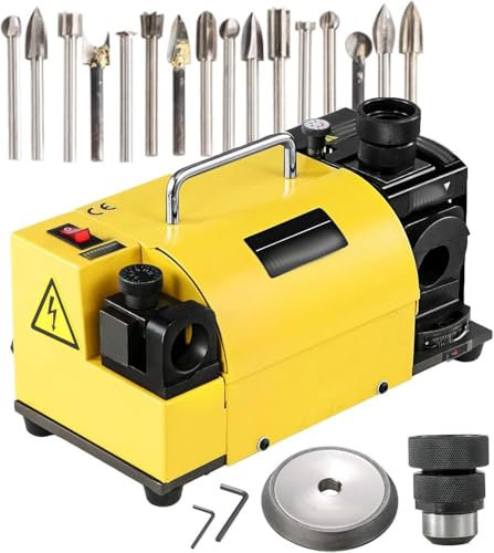 Bohrerspitzer, Bohrerschleifmaschine, Messer & Meißel & HSS-Bohrer, elektrische Multitask-Schärfmaschine, 3-13 mm Bohrer-Bits, Schleifschleifer, 95°-135°-Winkel einstellbar