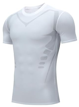 Smatstyle Hommes Compression T-Shirt de Sport Manches Courtes Tshirt Running Séchage Rapide Respirant Vêtements De Sport Fitness Running