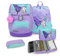 Belmil Premium Comfy Plus ergonomisches Schulranzen Set 5 - teilig, für kleine Kinder/Erstklässler - STAEDTLER, Brustgurt, Hüftgurt, Magnetverschluss (405-73/P/S) (Serenity 2)