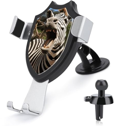 JTKBNVM Funny Zebra Car Phone Holder Mount Cell Phone Car Cradles Suction Cup Phone Mount Clip Cell Holder Cell Phone Car Mount for Windshield Dashboard Air Vent Universal Automobile Cradle