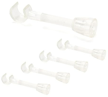 ORION LIGHTSTYLE Distanzhalter Halterung 5 Stück für Lampenrohre Kabel Fassungen Aufhängungen für Einbaustrahler 5er Set Ø 16mm verstellbar Hakenform PVC transparent