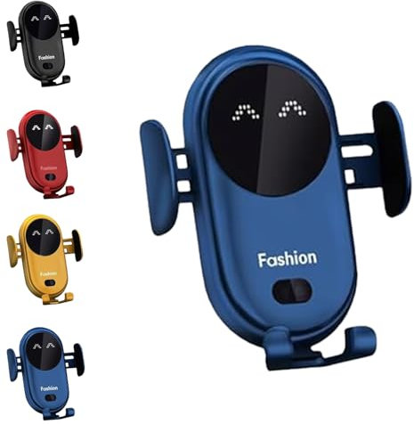 VSFJZJKJ Chargeur De Voiture sans Fil Fashion, Support De Chargeur sans Fil, Support De TéLéPhone De Voiture De Serrage Automatique, 360 ° Rotatif, Induction Automatique