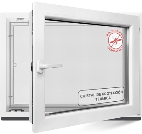 Ventana de sótano de 70 x 60 cm, doble acristalamiento, ventana de plástico, perfil de 60 mm, DIN a la derecha, ancho x alto: 700 x 600 mm, perfecto para ventanas de jardín, ventanas de garaje y