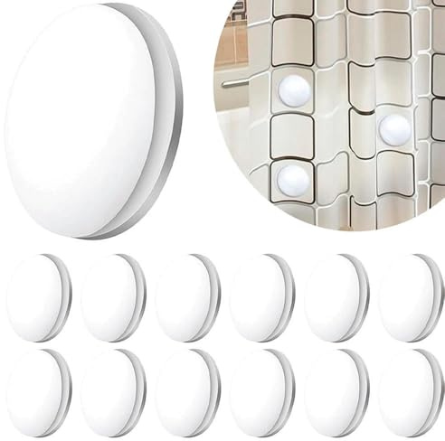 Shower Curtain Weights, 12 PCS Curtain Weights for Hems 4cm | Outdoor Anti-Collision and Noise Reduction for Shower Window Interior Tablecloths(White)