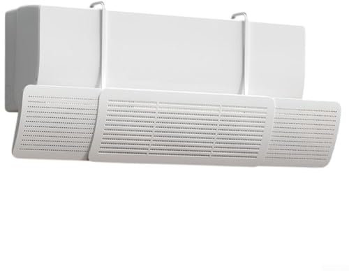 Besttoolifes Deflector de aire acondicionado ajustable de 58 a 96 cm, ajuste general, aire acondicionado montado en la pared, no requiere instalación, evita el soplado directo, más de 3000 agujeros