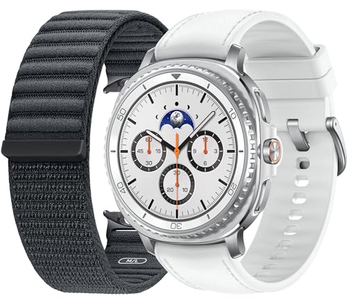 Samsung Galaxy Watch8 Classic (White, BT, 46mm) + Fabric Band, Smartwatch Galaxy AI, design resistente agli urti, Ghiera girevole, monitoraggio attività fisica e sonno, One UI 8 [Versione Italiana]