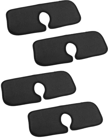 VOSAREA 4pcs Sink Faucet Mats Fiber Absorbent Splash Guard Kitchen Tap Mats Non Deformable Black for Countertop Protection and Oil Absorption