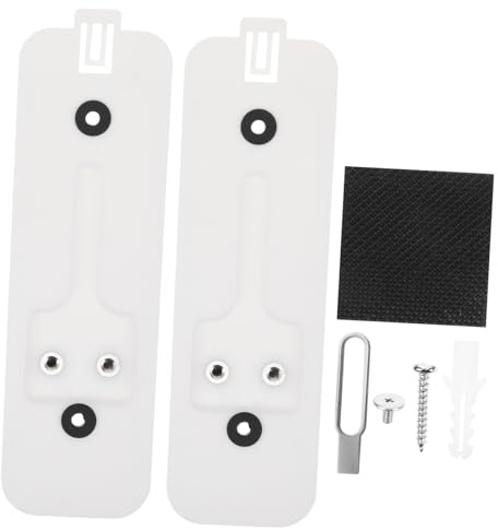 FONDOTIN 2 Sets White Plastic Doorbell Backplate Replacement for Video Doorbell with Anti-Theft Bracket Mount for Secure Installation
