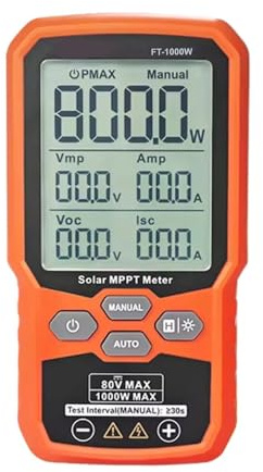 FT-1000W Solar-MPPT-Meter, Photovoltaik-Multimeter, PV-Modul-Maximalleistungstester, Leerlaufspannungs- Und Kurzschlussstrommessung