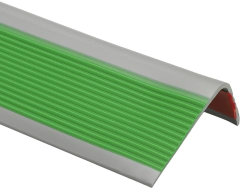 QUARKZMAN Battiscopa, 3 Metri (6 x 3 Cm) Vinile Antiscivolo Autoadesivo Protezione Bordo Gradino Dimensione Impermeabile Profilo Gradini Per Pavimenti Interni Esterni, Verde