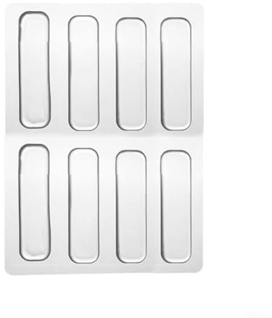 Transparente Silikon-Tür-Stoßdämpfer-Pads, Anti-Kollisions-Aufkleber für leises Schließen und Wand zum Schutz auf Schränken, Schubladen, Möbeln (35 x 10 x 2 mm, 8 Stück)