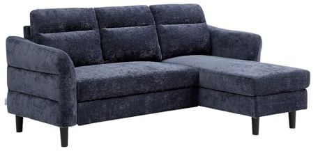 Vente-unique - Schlafsofa 4 Vanersi - Polyester - Marineblau