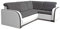 mb-moebel Ecksofa Sofa Eckcouch Couch mit Schlaffunktion und Bettkasten Ottomane L-Form Schlafsofa Bettsofa Polstergarnitur - VERO III (Ecksofa Rechts, Dunkelgrau + Weiß)