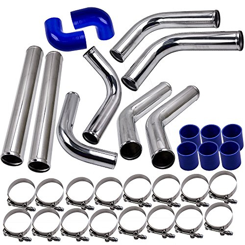 maXpeedingrods Intercooler Universale Raffreddatore Turbo Alluminio (2.5'' Kit di Tubo)